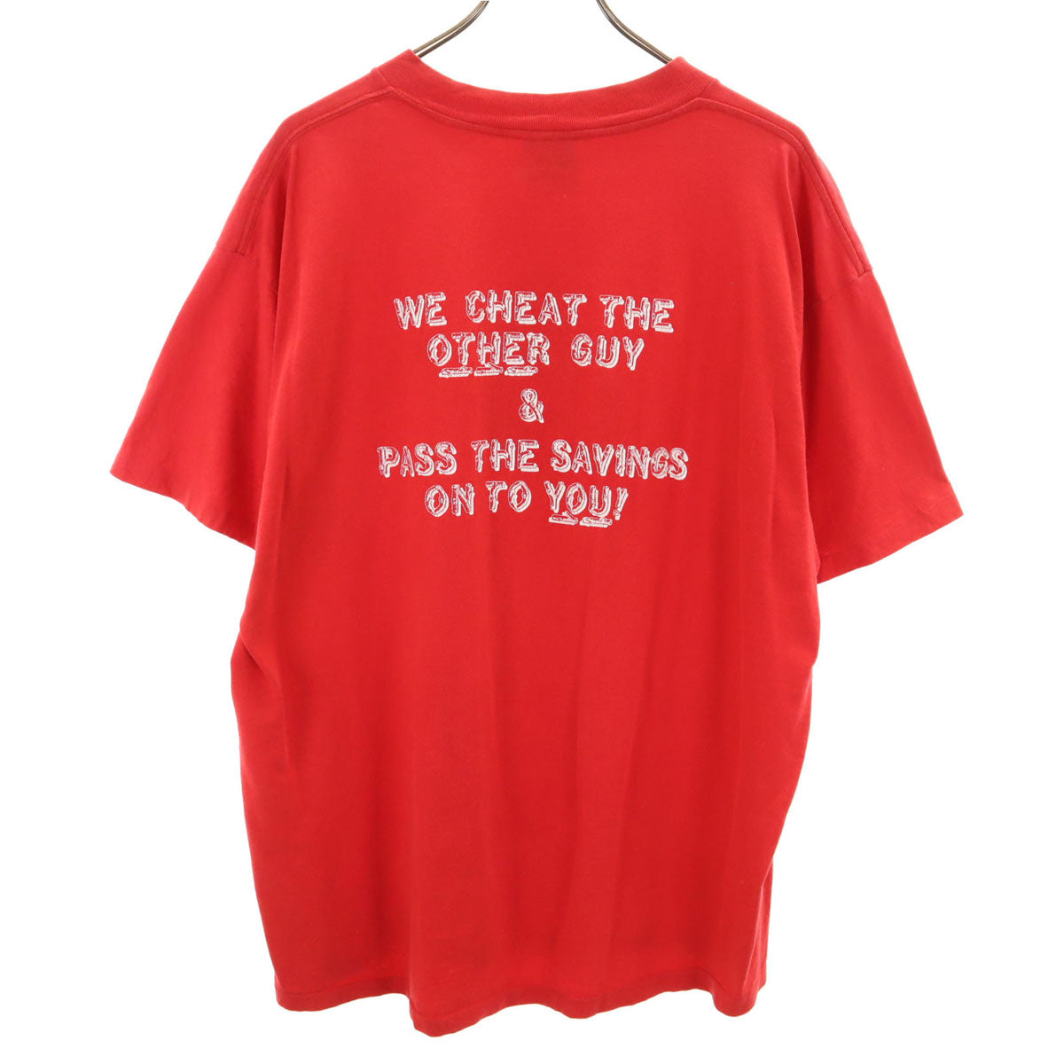 ONEITA オニータ 90s USA製 オールド CHILKOOT CHARLIE'S 半袖 Tシャツ XL レッド シングルステッチ POWER-T メンズ