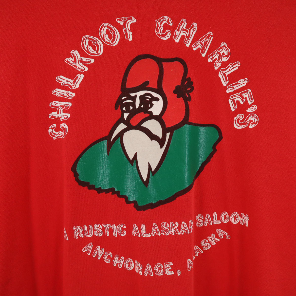 ONEITA オニータ 90s USA製 オールド CHILKOOT CHARLIE'S 半袖 Tシャツ XL レッド シングルステッチ POWER-T メンズ