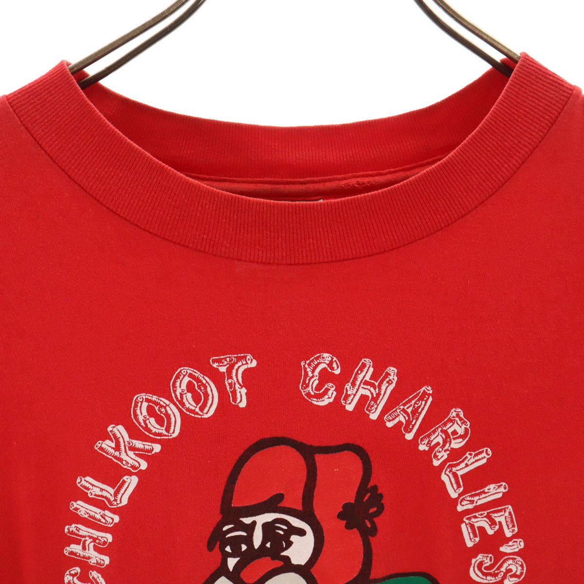 ONEITA オニータ 90s USA製 オールド CHILKOOT CHARLIE'S 半袖 Tシャツ XL レッド シングルステッチ POWER-T メンズ
