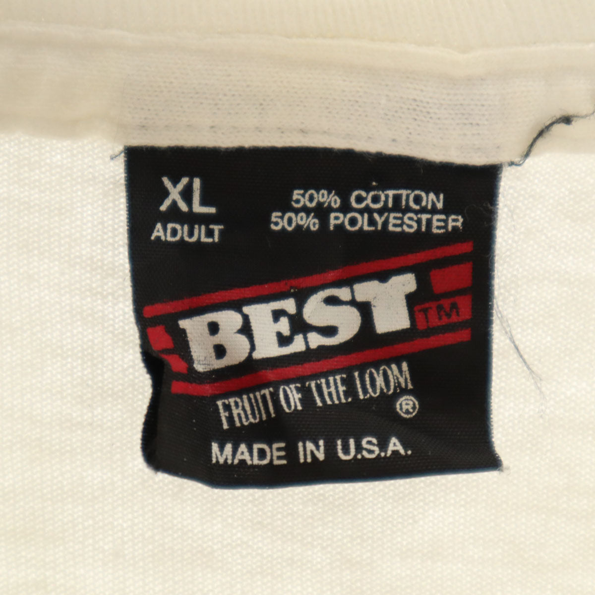 FRUIT OF THE LOOM BEST フルーツオブザルーム ベスト 90s USA製 オールド ヨット プリント 半袖 Tシャツ XL ホワイト シングルステッチ メンズ