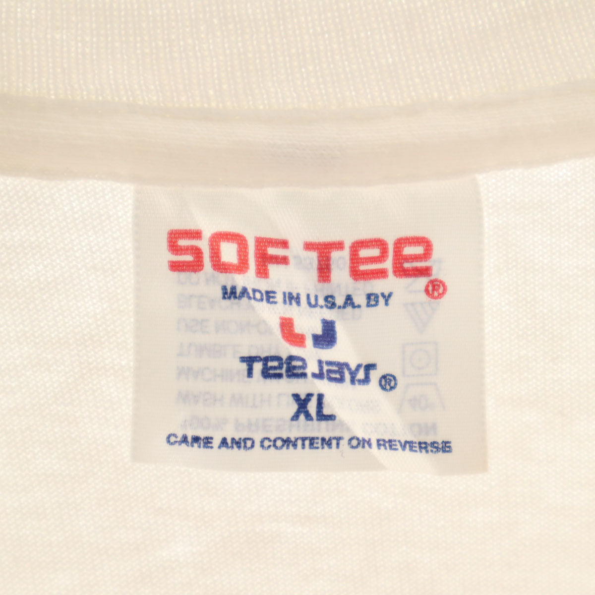 SOF Tee ソフティー 90s USA製 オールド ハイスクール プリント 半袖 Tシャツ XL ホワイト シングルステッチ メンズ