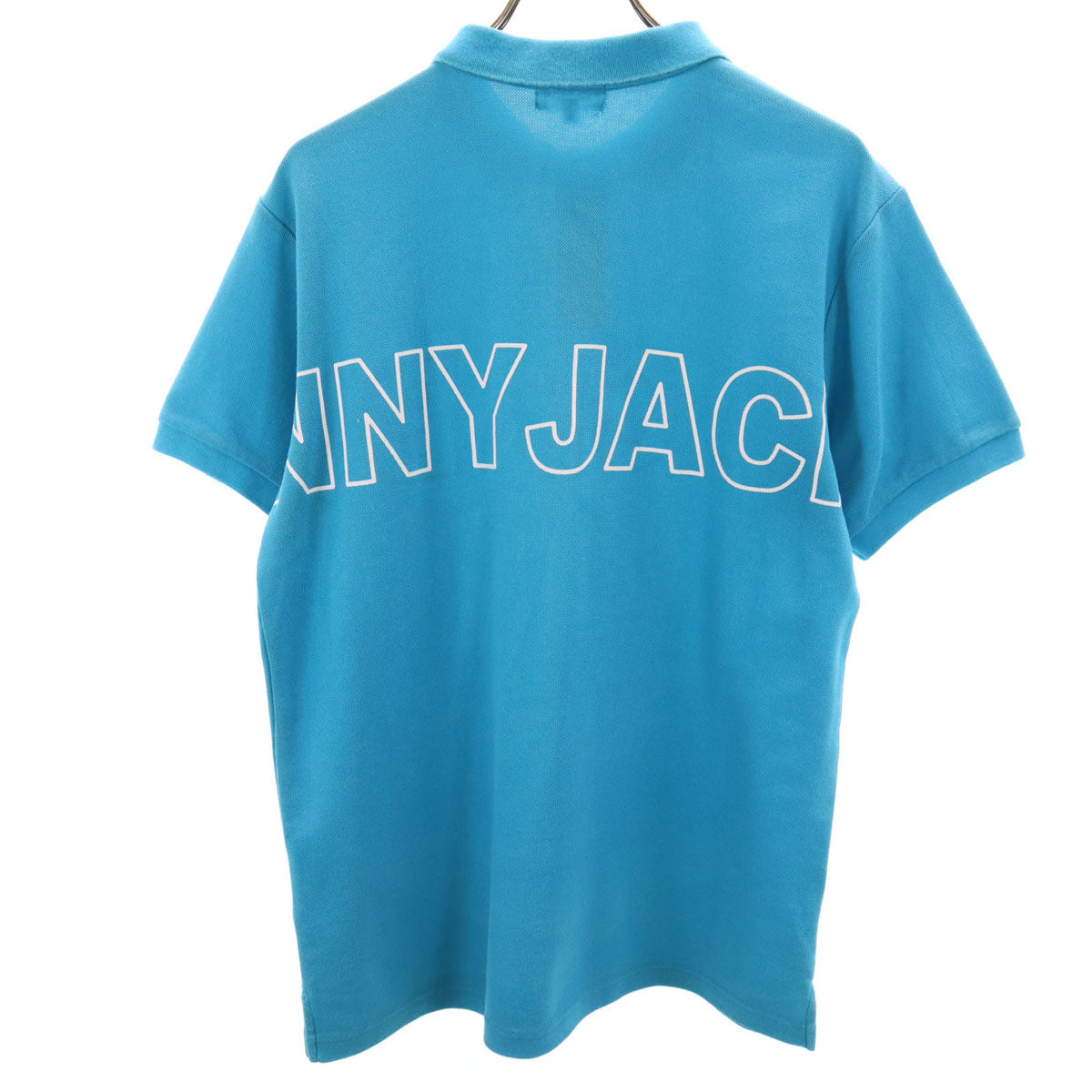 Jack Bunny!! ジャックバニー ゴルフ 半袖 ポロシャツ 6 ブルー系 鹿の子 メンズ