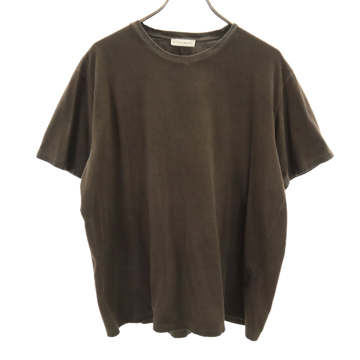 ETRO エトロ イタリア製 半袖 Tシャツ 2XL ブラウン メンズ
