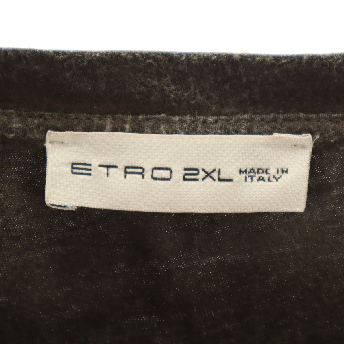 ETRO エトロ イタリア製 半袖 Tシャツ 2XL ブラウン メンズ