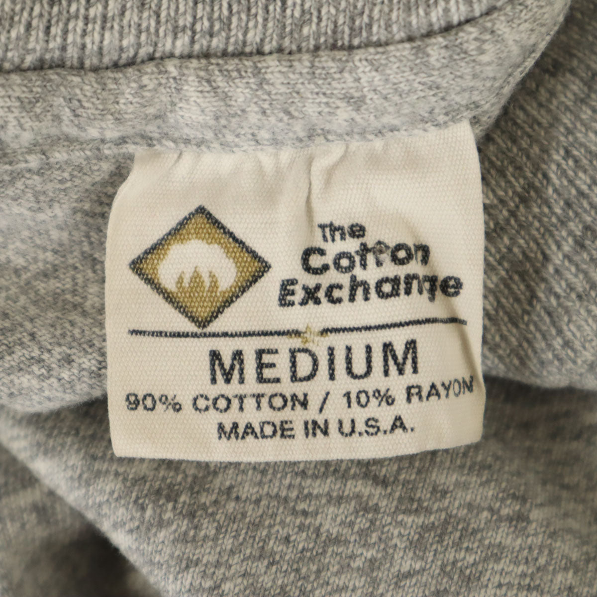 The Cotton Exchange ザコットンエクスチェンジ 90s USA製 オールド 半袖 Tシャツ M グレー系 シングルステッチ メンズ
