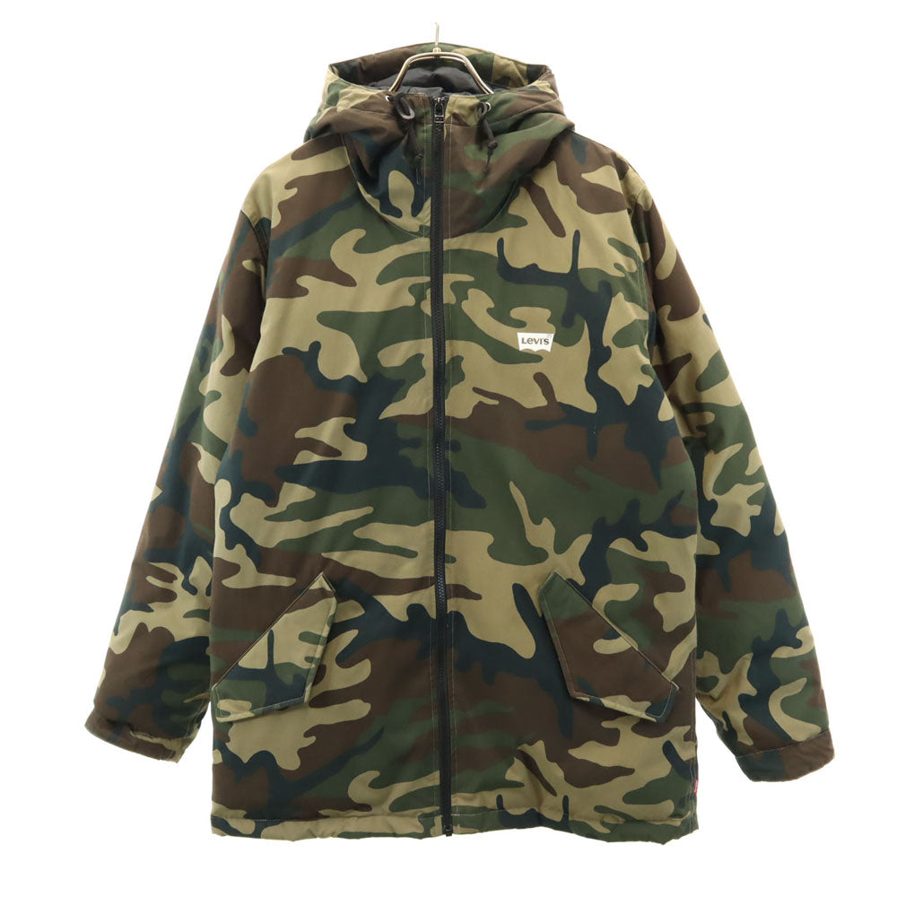 Levi's リーバイス カモフラ柄 ダウンジャケット M カーキ 迷彩 メンズ