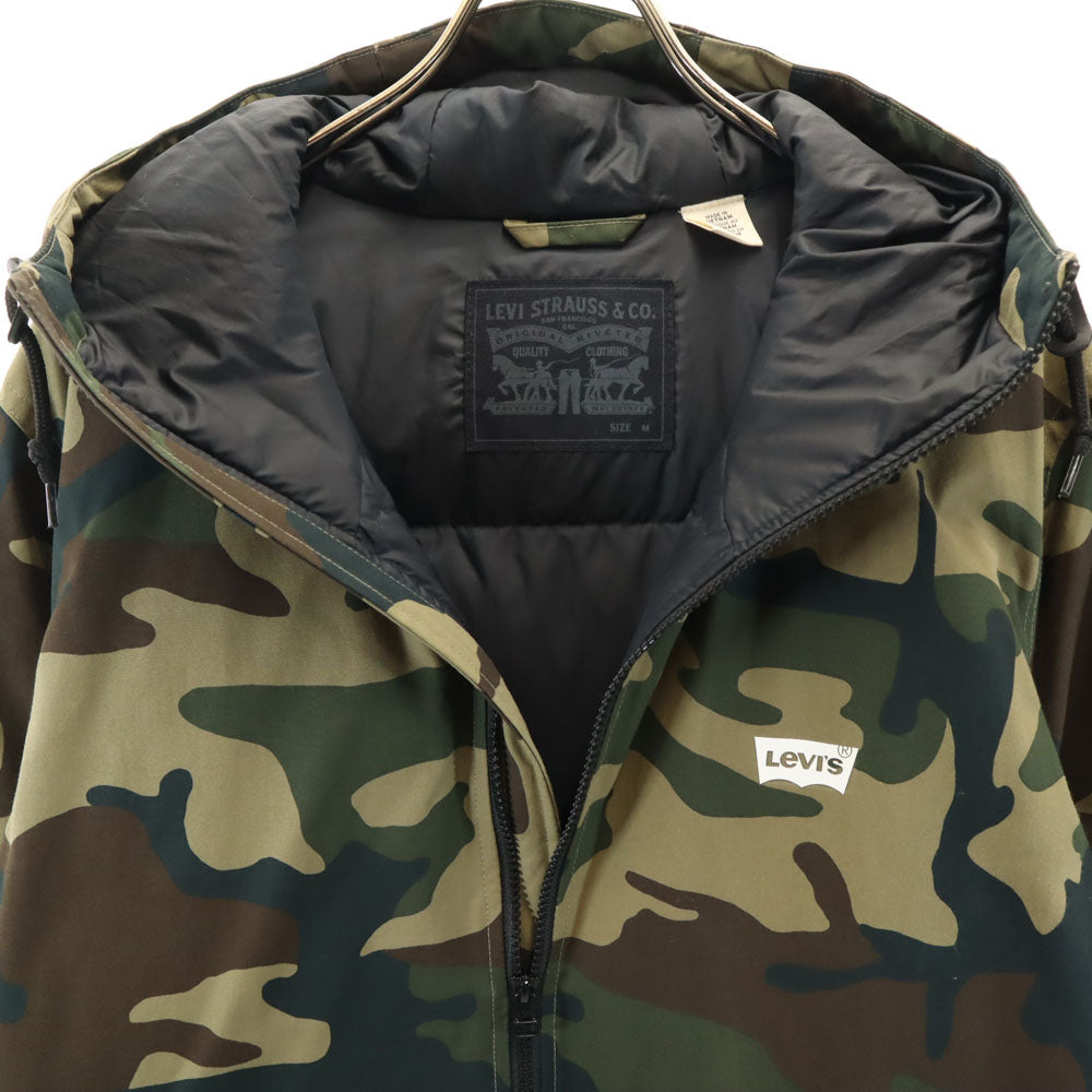 Levi's リーバイス カモフラ柄 ダウンジャケット M カーキ 迷彩 メンズ