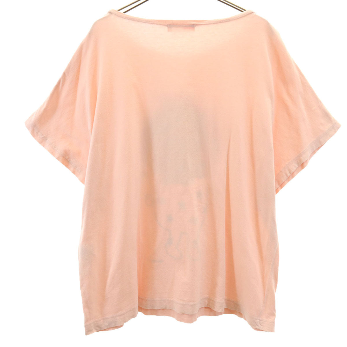 Ne-net ネネット 日本製 キャラクタープリント フレンチスリーブ カットソー 2 ペールピンク レディース