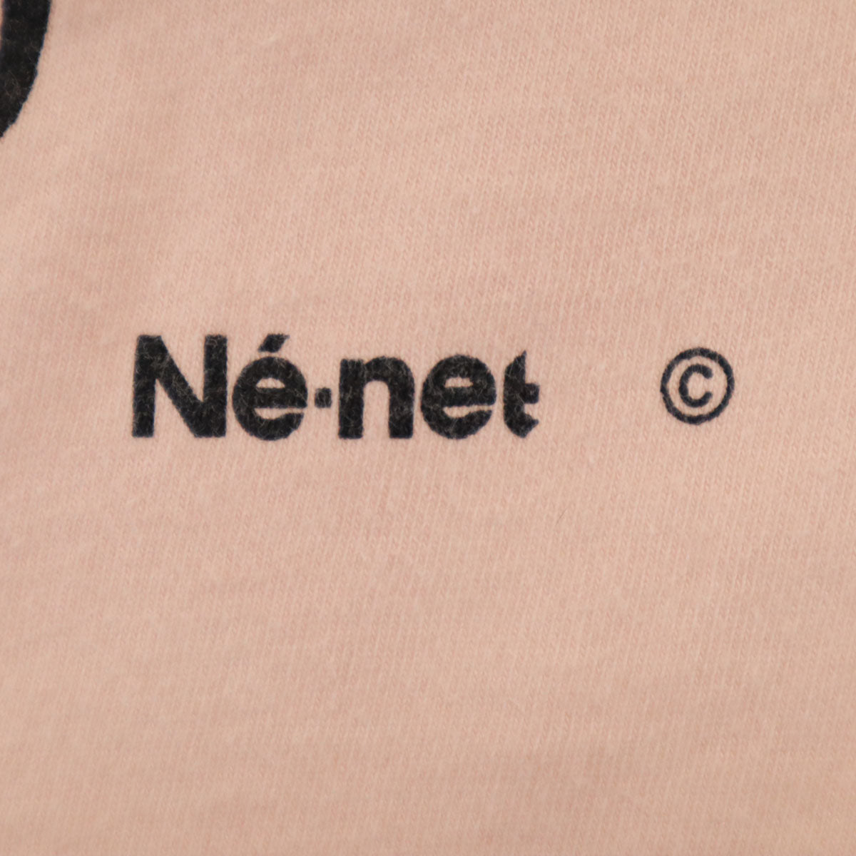 Ne-net ネネット 日本製 キャラクタープリント フレンチスリーブ カットソー 2 ペールピンク レディース