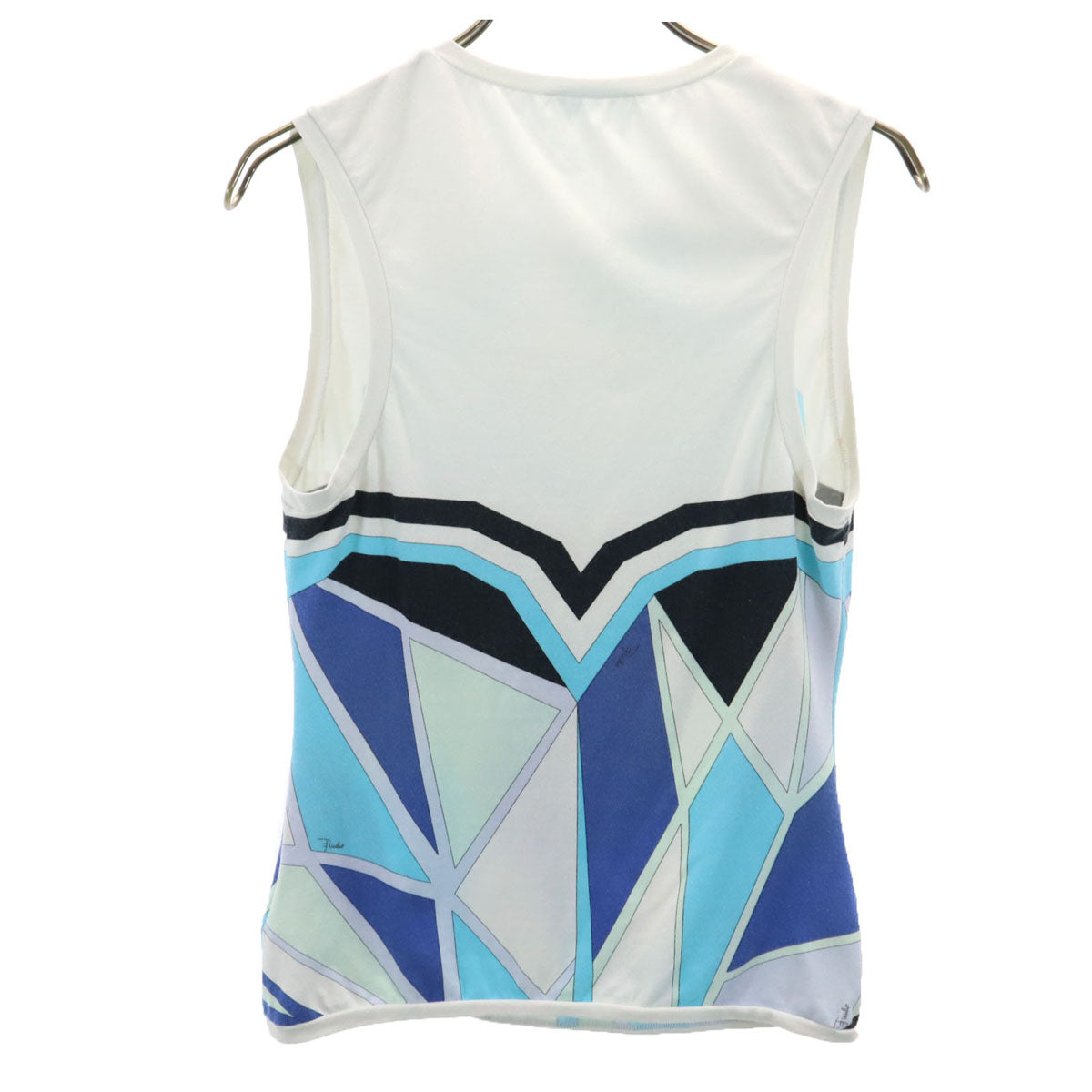 Emilio Pucci エミリオプッチ イタリア製 総柄 タンクトップ XS ホワイト レディース