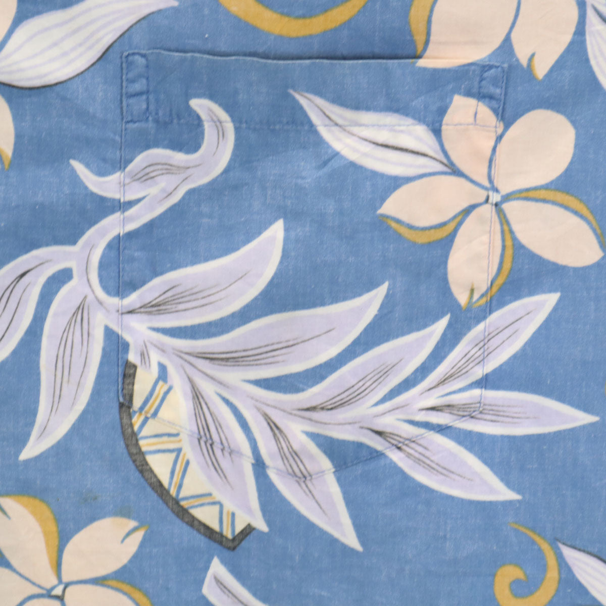 reyn spooner レインスプーナー 90s オールド 花柄 リバースプリント 半袖 ボタンダウン アロハシャツ XXL ブルー系 プルオーバー ビッグサイズ メンズ