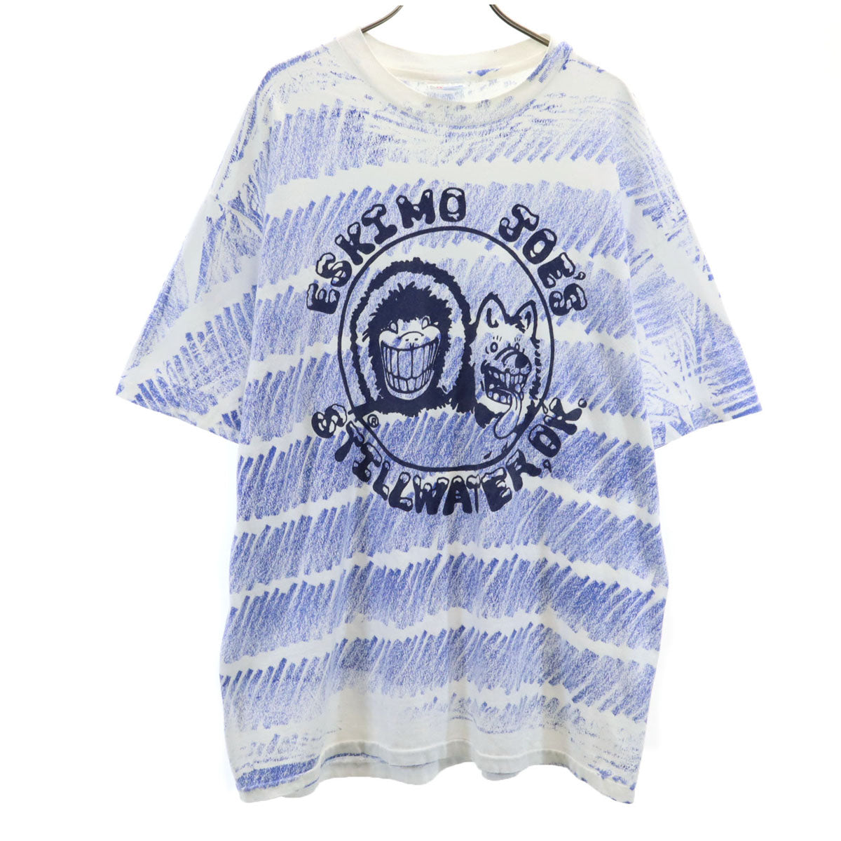 Hanes ヘインズ 90s USA製 オールド エスキモー ジョーズ 半袖 Tシャツ XL ホワイト BEEFY-T シングルステッチ 企業モノ メンズ