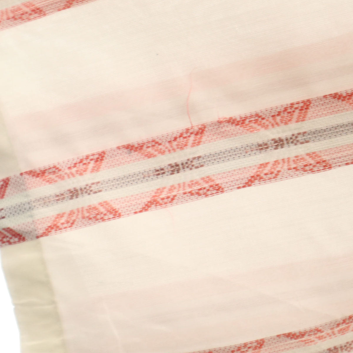 70s 80s ヴィンテージ 蝶ストライプ柄 5分袖 シャツ 17 1/2 ホワイト メンズ