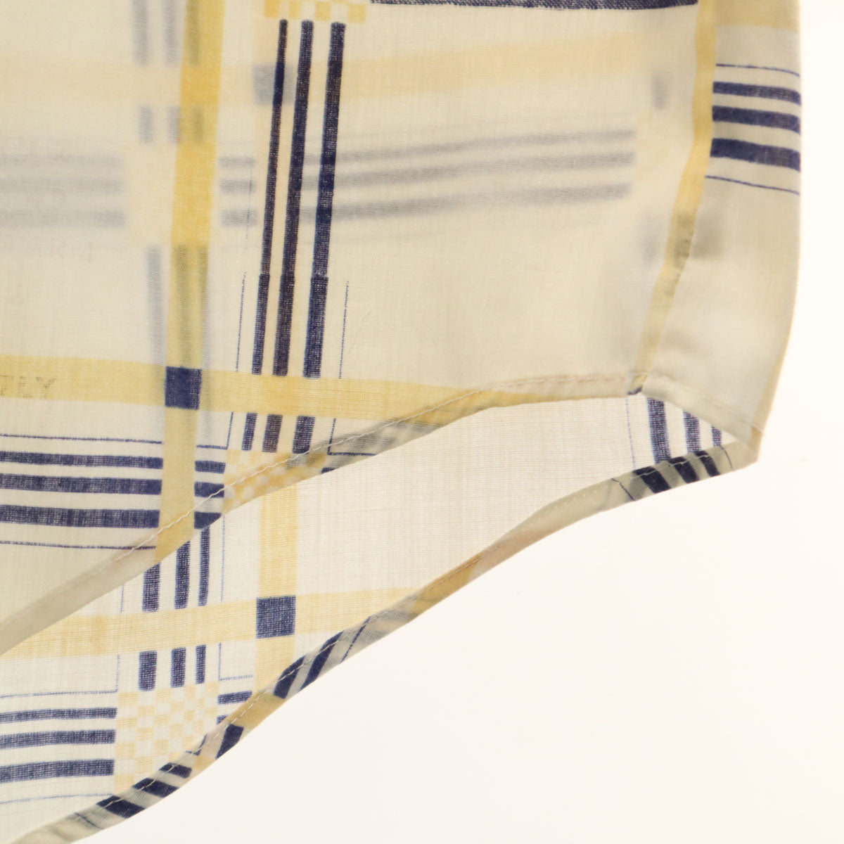 VAN HEUSEN ヴァンヒューゼン 70s ヴィンテージ チェック柄 半袖 シャツ アイボリー メンズ