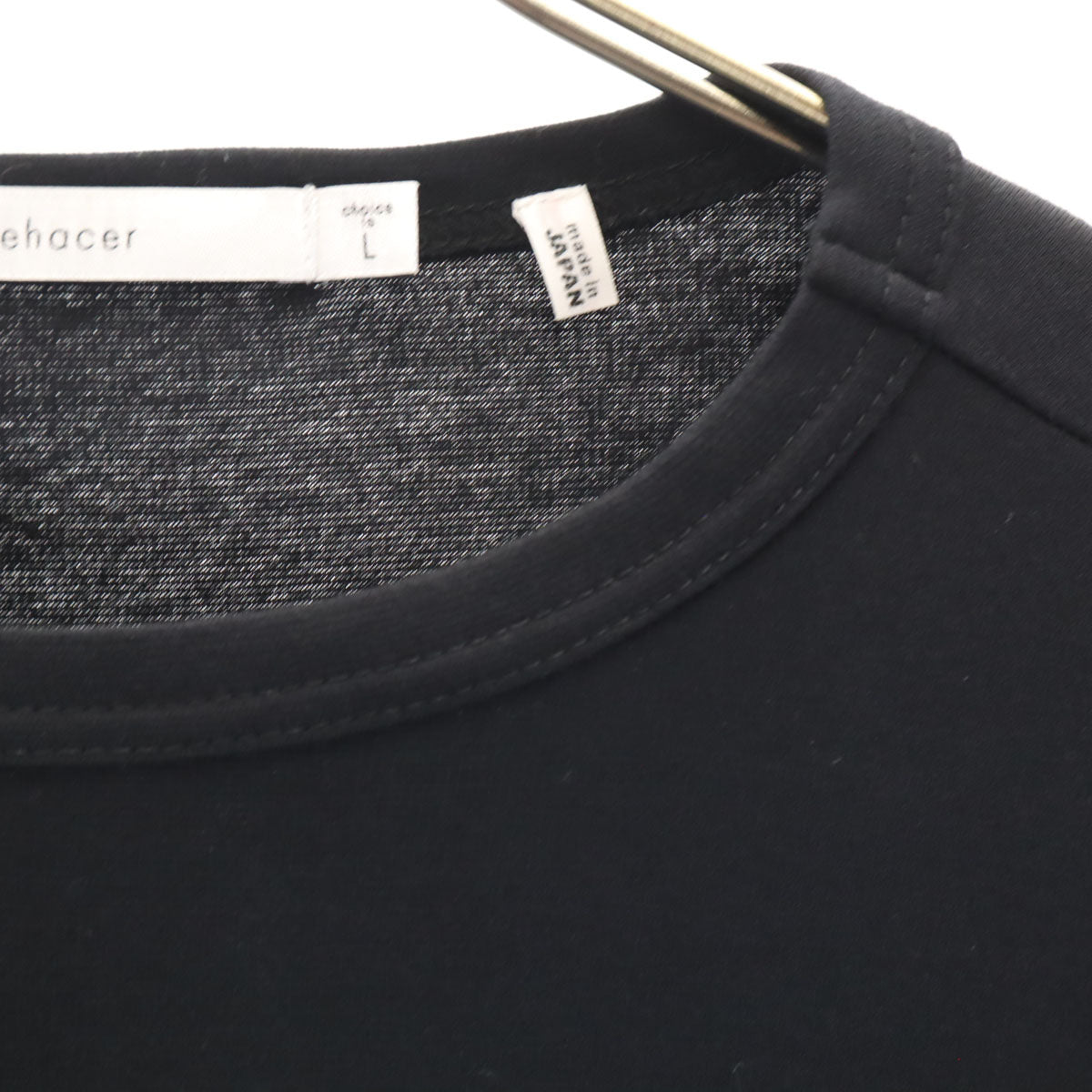 rehacer レアセル 日本製 半袖 Tシャツ L 黒 レディース