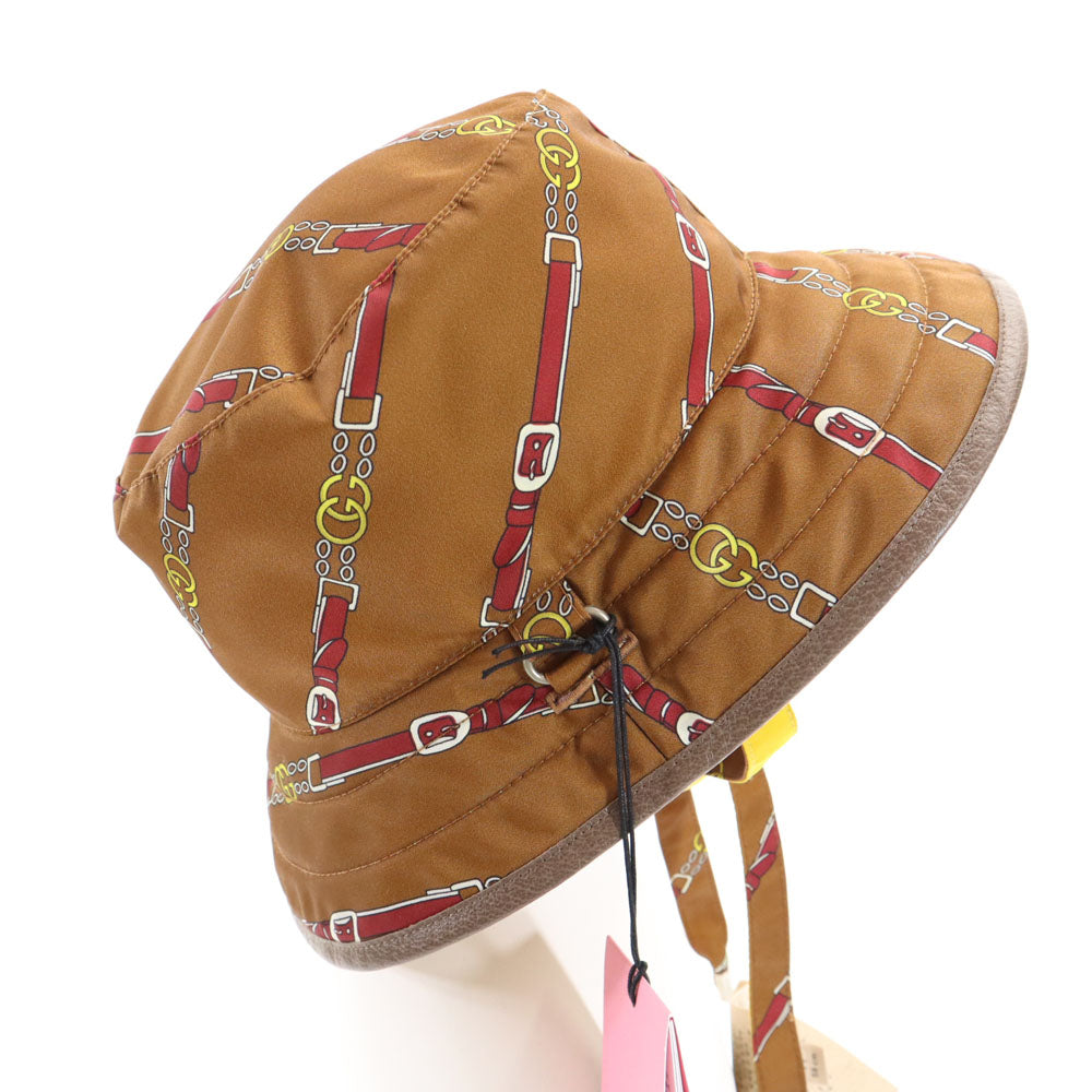 未使用 GUCCI グッチ ノースフェイス コラボ リバーシブル バケット ハット ブラウン x THE NORTH FACE 帽子 メンズ