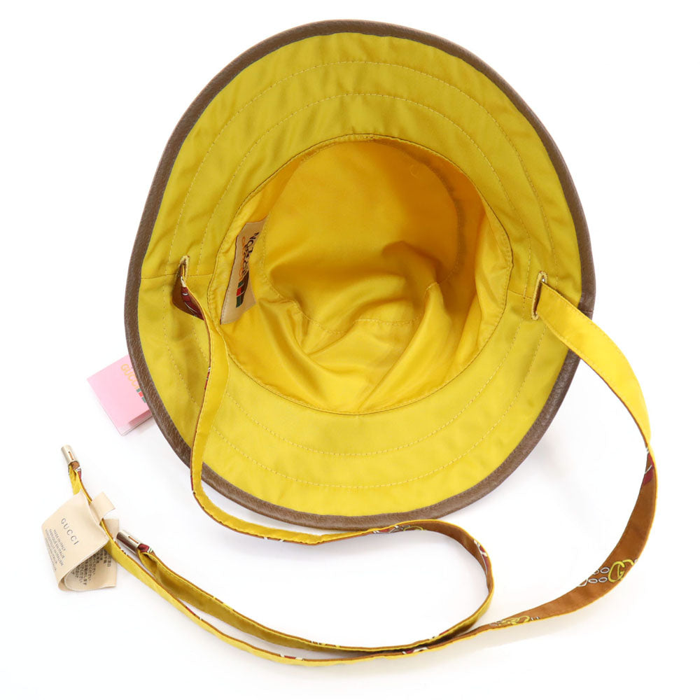 未使用 GUCCI グッチ ノースフェイス コラボ リバーシブル バケット ハット ブラウン x THE NORTH FACE 帽子 メンズ