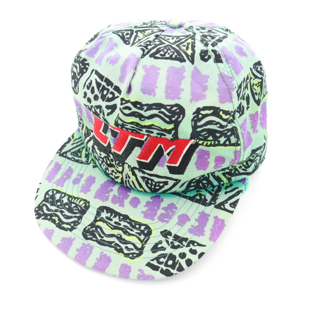 ウィナー 90s 総柄 キャップ ミント系 スナップバック 帽子 オールド メンズ