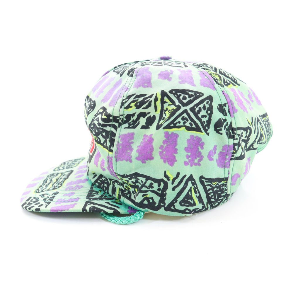 ウィナー 90s 総柄 キャップ ミント系 スナップバック 帽子 オールド メンズ