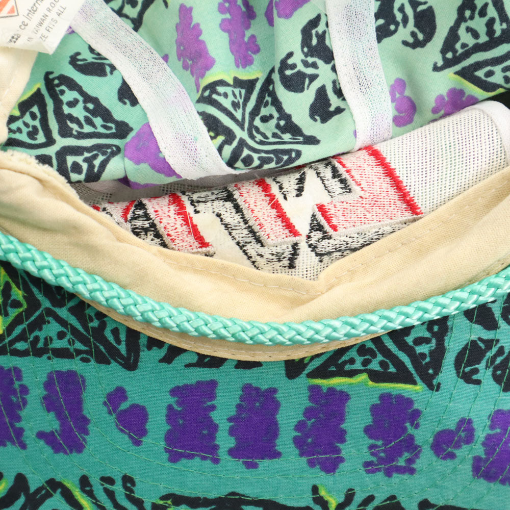 ウィナー 90s 総柄 キャップ ミント系 スナップバック 帽子 オールド メンズ