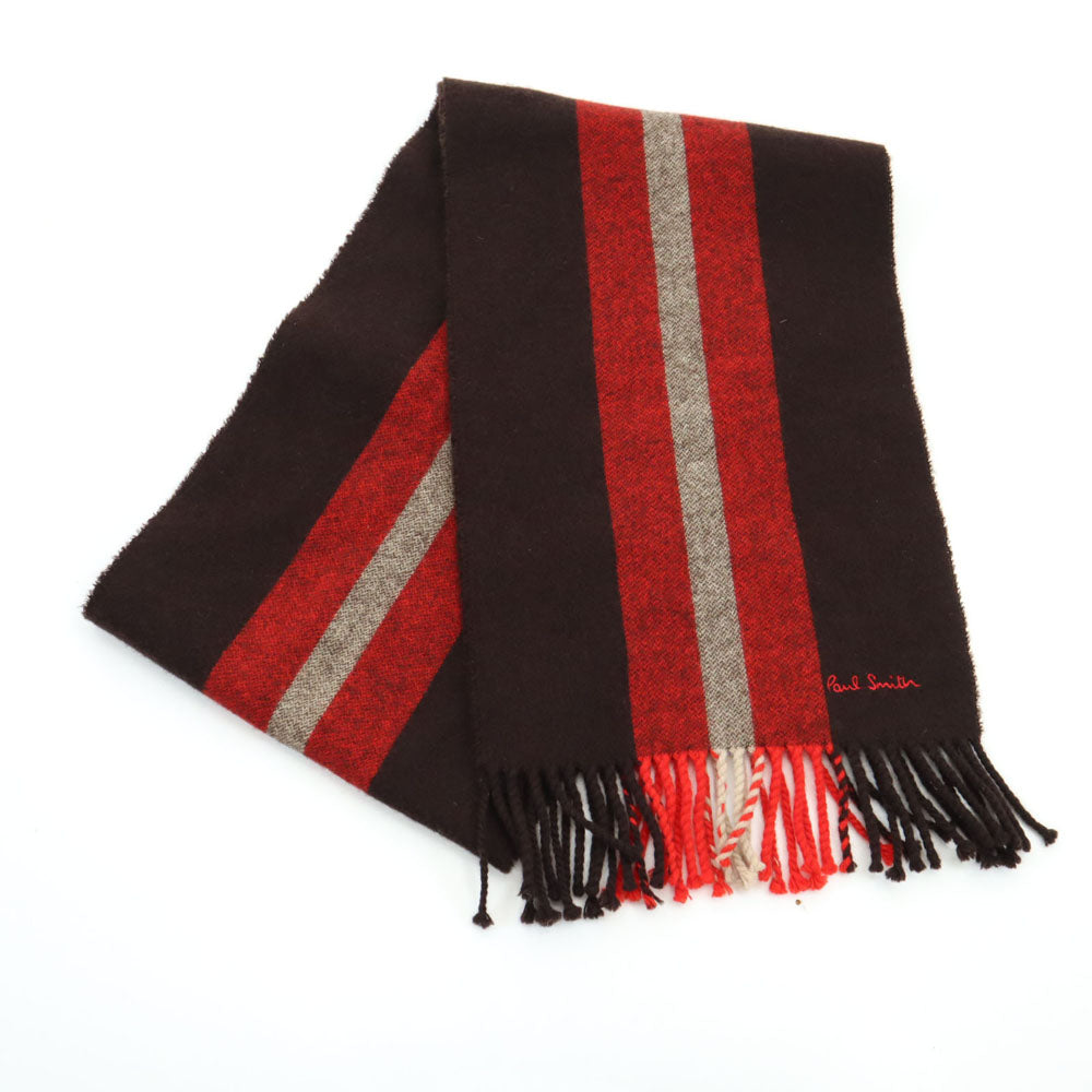 ポールスミス スコットランド製 マフラー ブラウン Paul Smith メンズ