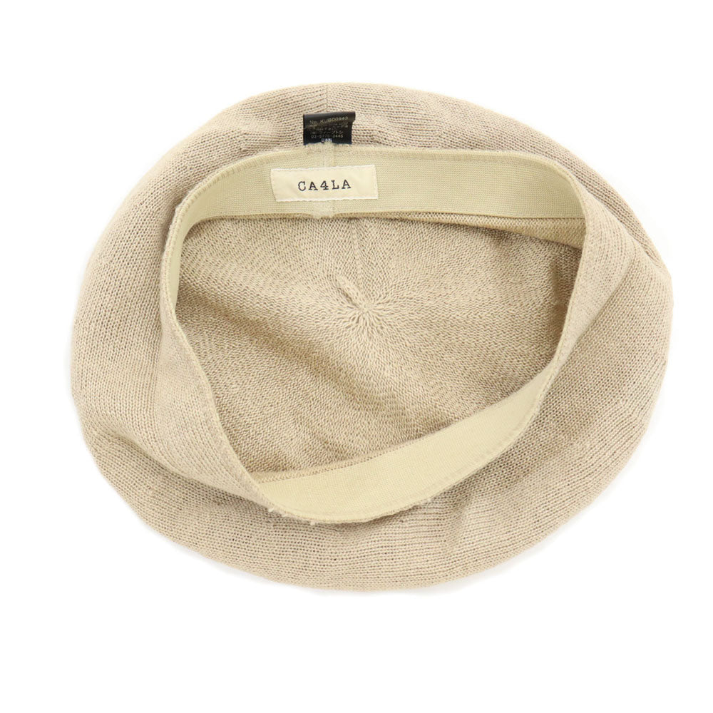 CA4LA カシラ 日本製 リネンブレンド ベレー帽 ベージュ 帽子 レディース