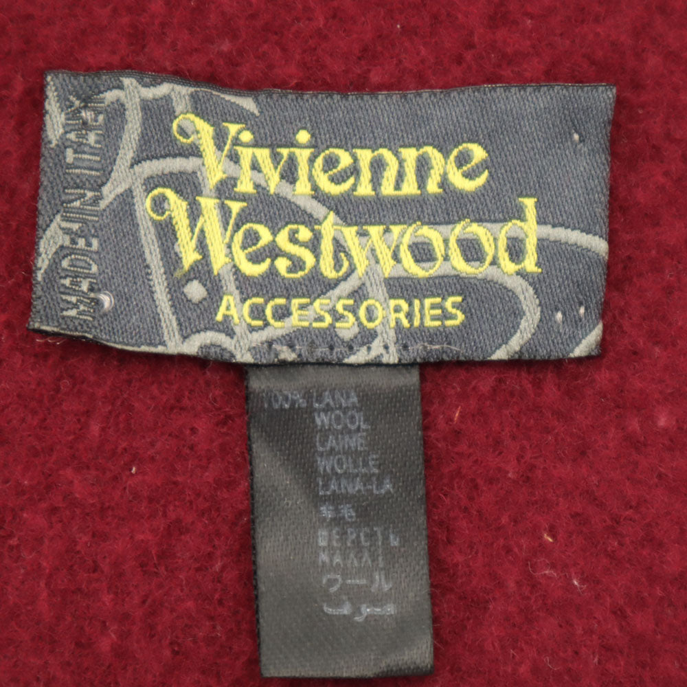 ヴィヴィアンウエストウッド アクセサリー イタリア製 マフラー ボルドー Vivienne Westwood ACCESSORIES ユニセックス メンズ