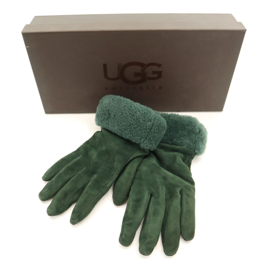UGG アグ グローブ 手袋 M グリーン 箱付き レディース