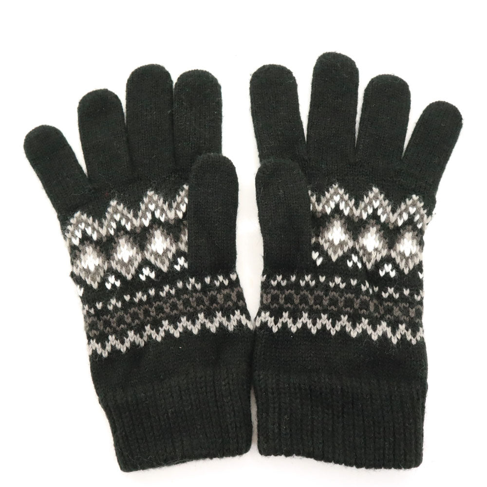 コロンビア ノルディック柄 手袋 L/XL ブラック Columbia アウトドア メンズ