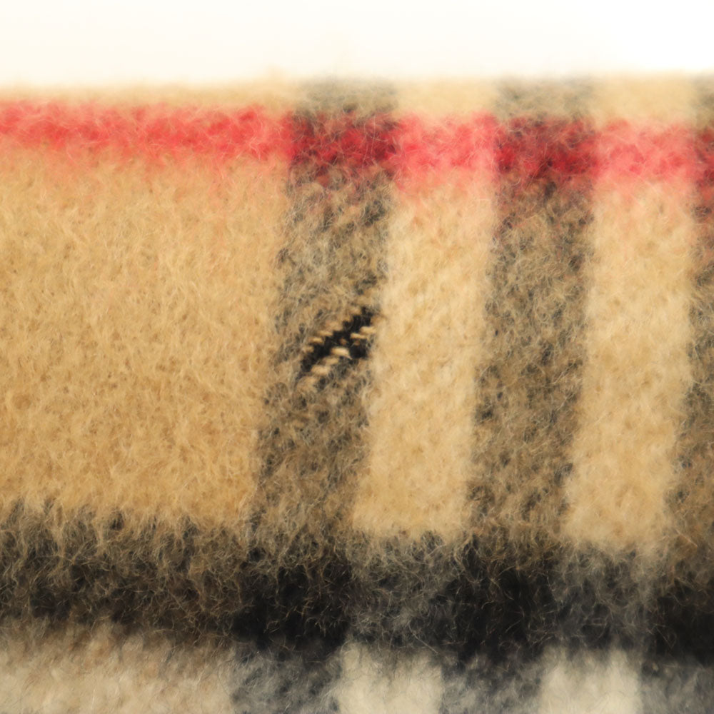 バーバリー カシミヤ100% チェック柄 マフラー ブラウン BURBERRY メンズ