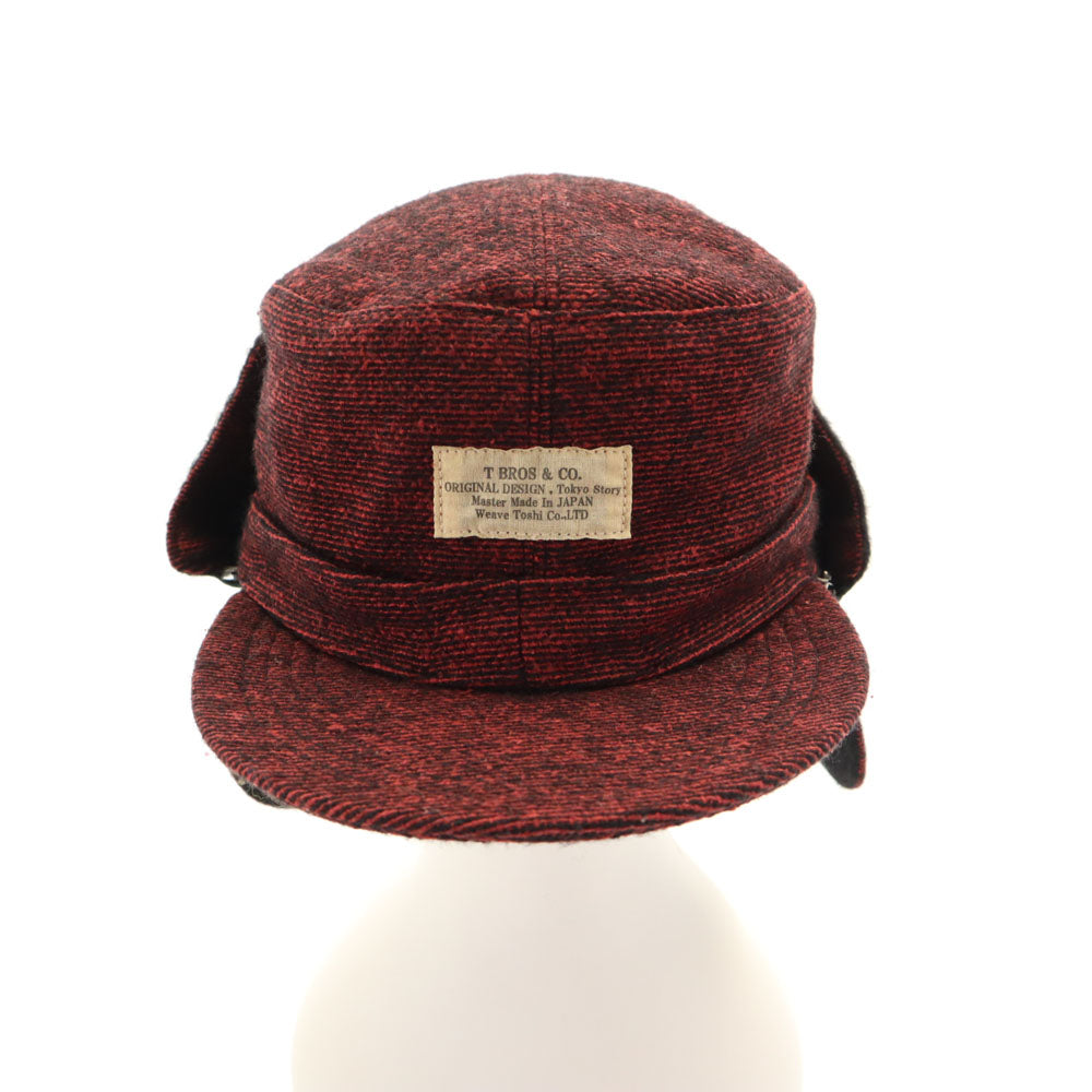 シラノブロス 日本製 カシラ コラボ フライト キャップ レッド系 T BROS & CO. x CA4LA 帽子 ジェット 2WAY メンズ