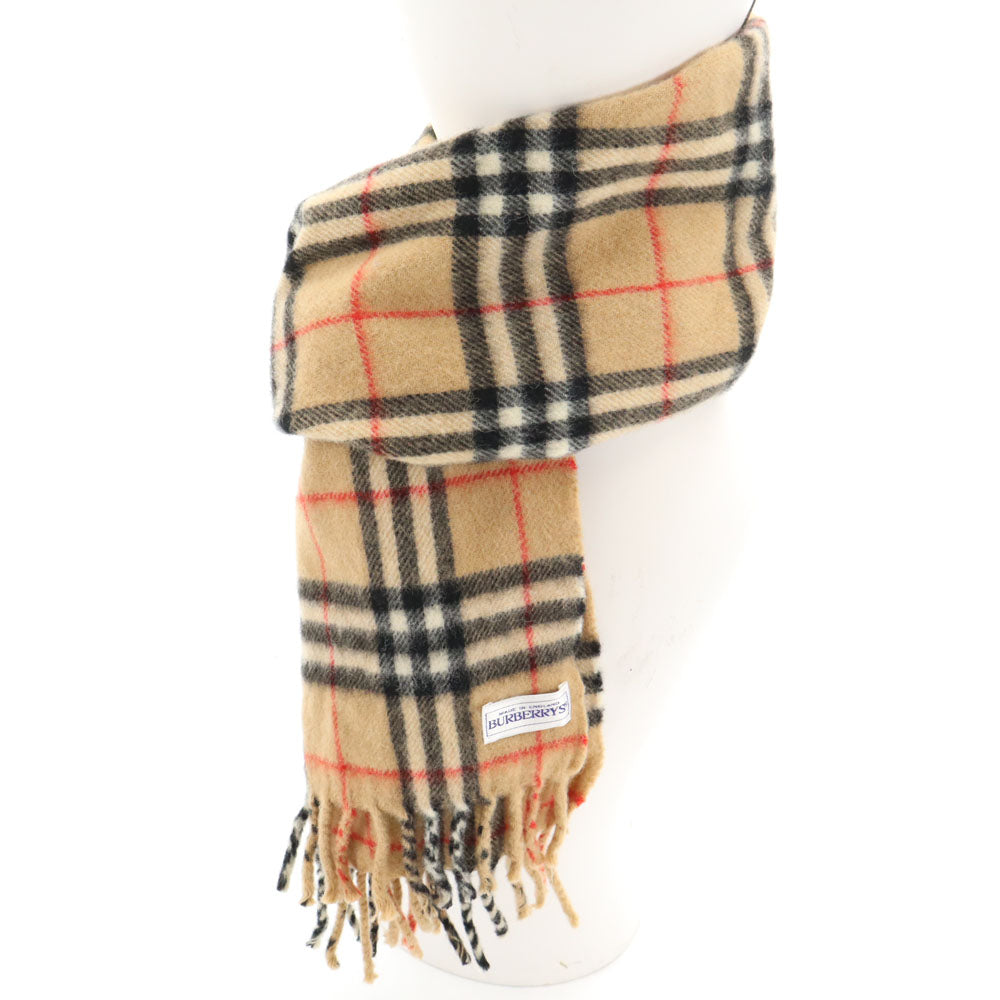 バーバリーズ 英国製 ノバチェック柄 マフラー ベージュ Burberrys ユニセックス メンズ