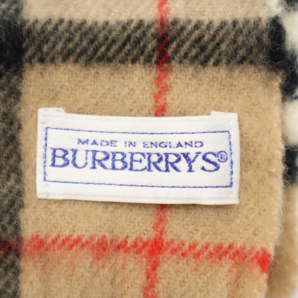 バーバリーズ 英国製 ノバチェック柄 マフラー ベージュ Burberrys ユニセックス メンズ