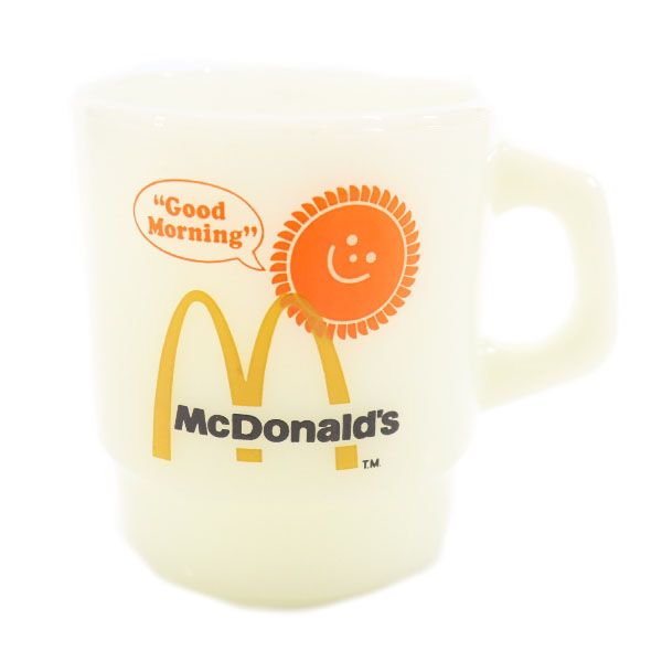 ファイヤーキング 60s 70s USA製 アンカーホーキング ミルクガラス マクドナルド ヴィンテージ マグカップ ホワイト系 オールド メンズ