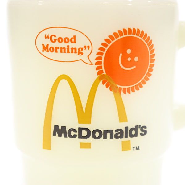 ファイヤーキング 60s 70s USA製 アンカーホーキング ミルクガラス マクドナルド ヴィンテージ マグカップ ホワイト系 オールド メンズ
