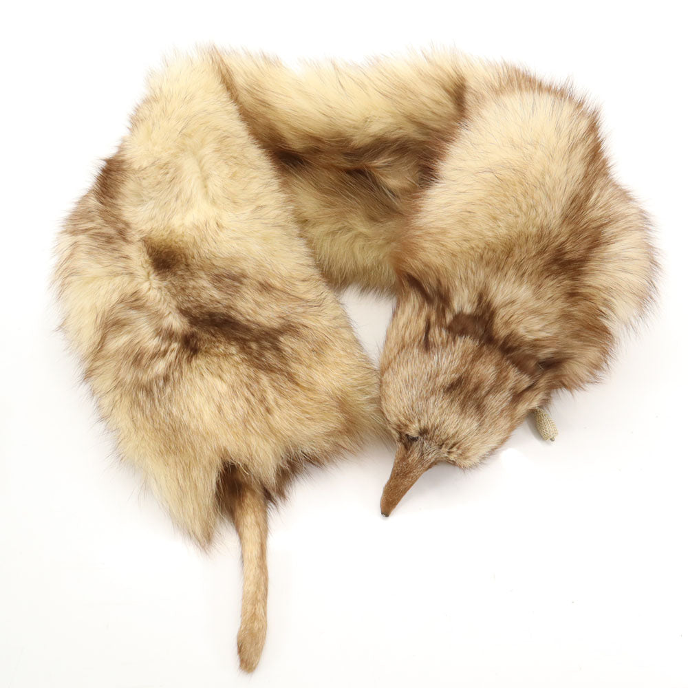 ティペット ベージュ マフラー ストール 毛皮 レディース