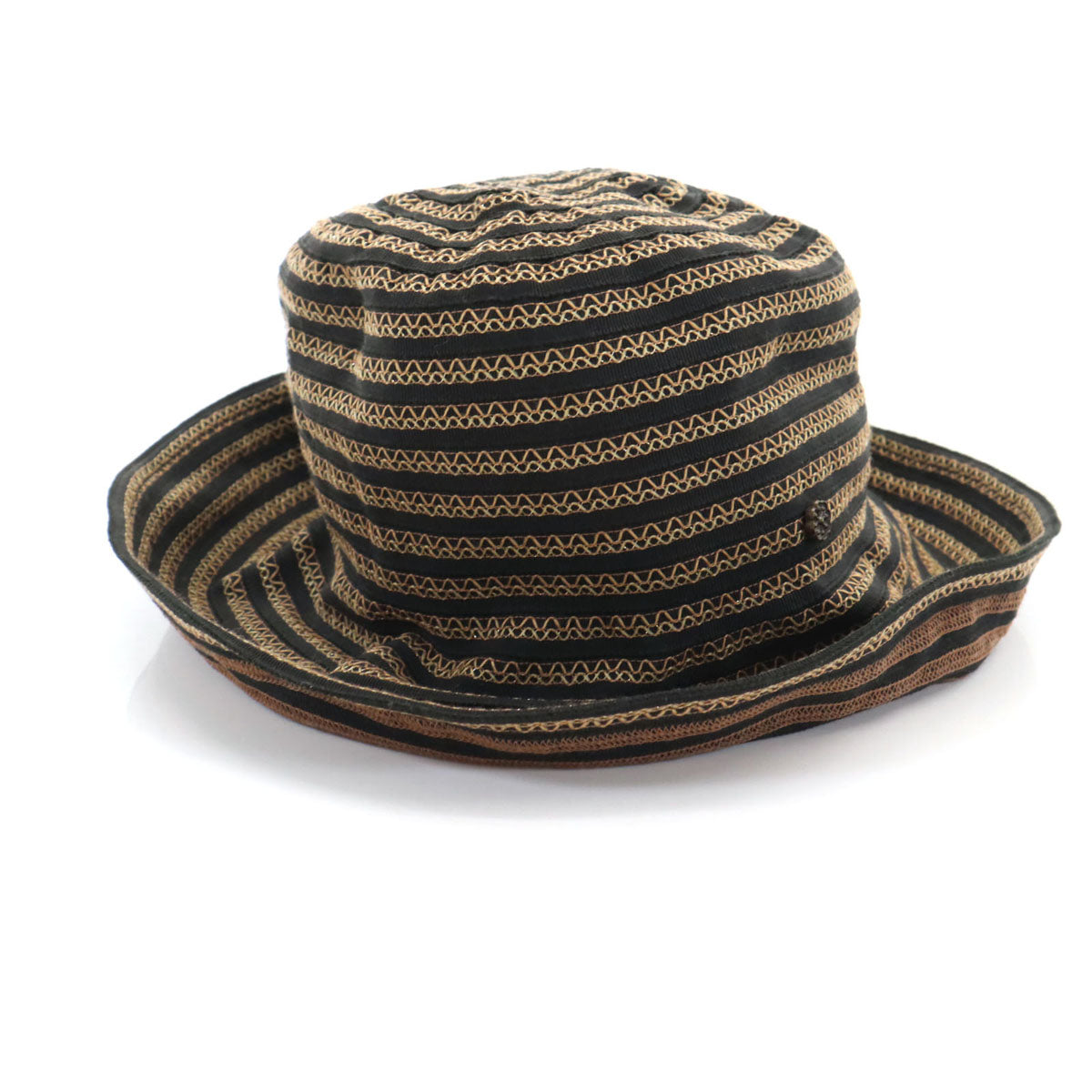 KENZO ケンゾー 日本製 ボーダー バケット ハット M(57cm) ブラック系 帽子 メンズ