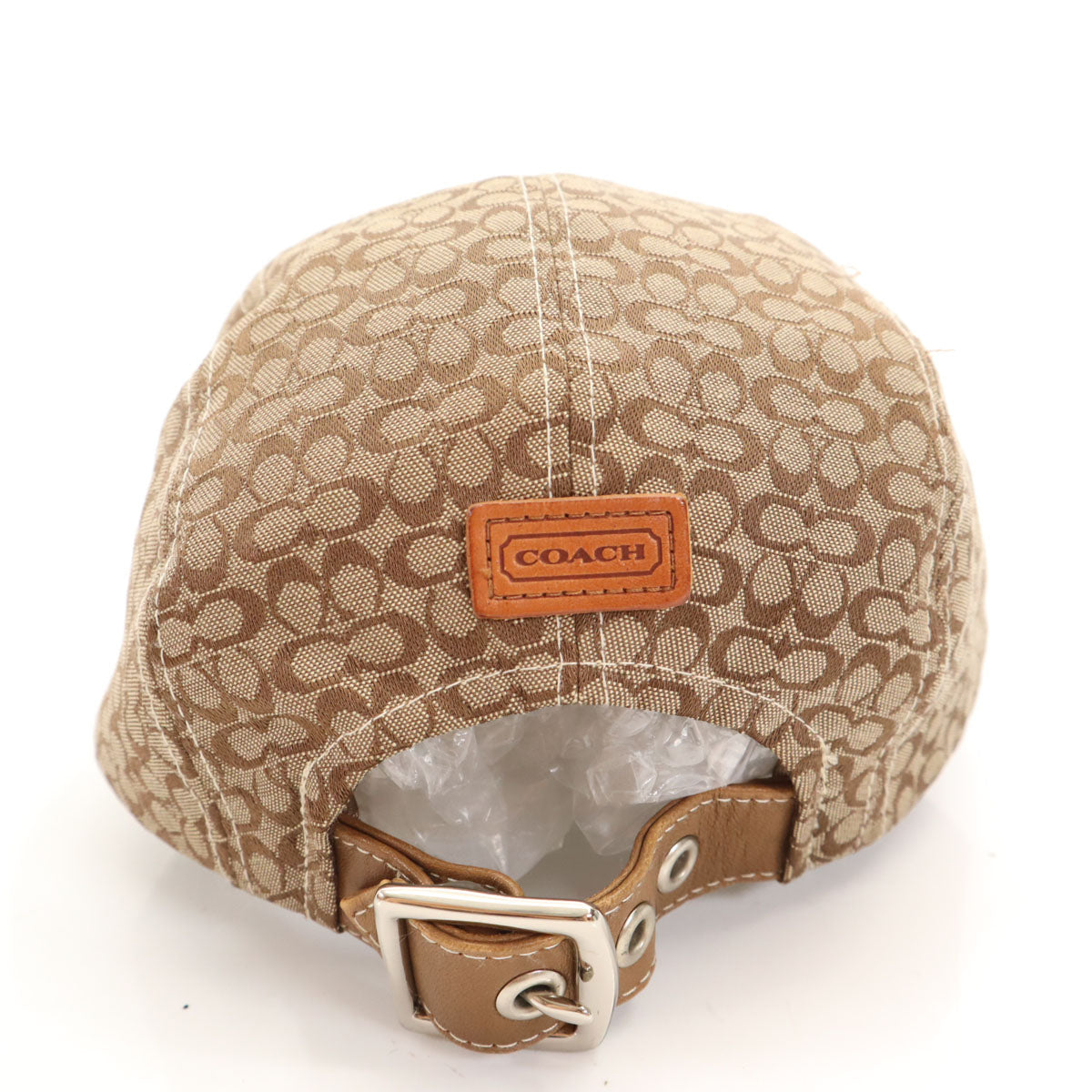 COACH コーチ 総ロゴ キャップ P/S ベージュ メンズ