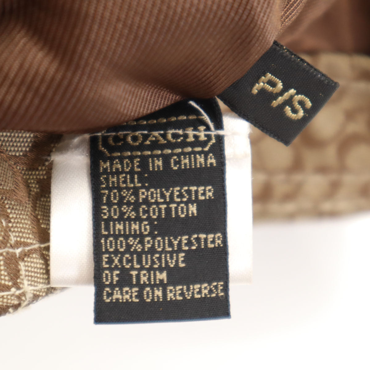 COACH コーチ 総ロゴ キャップ P/S ベージュ メンズ