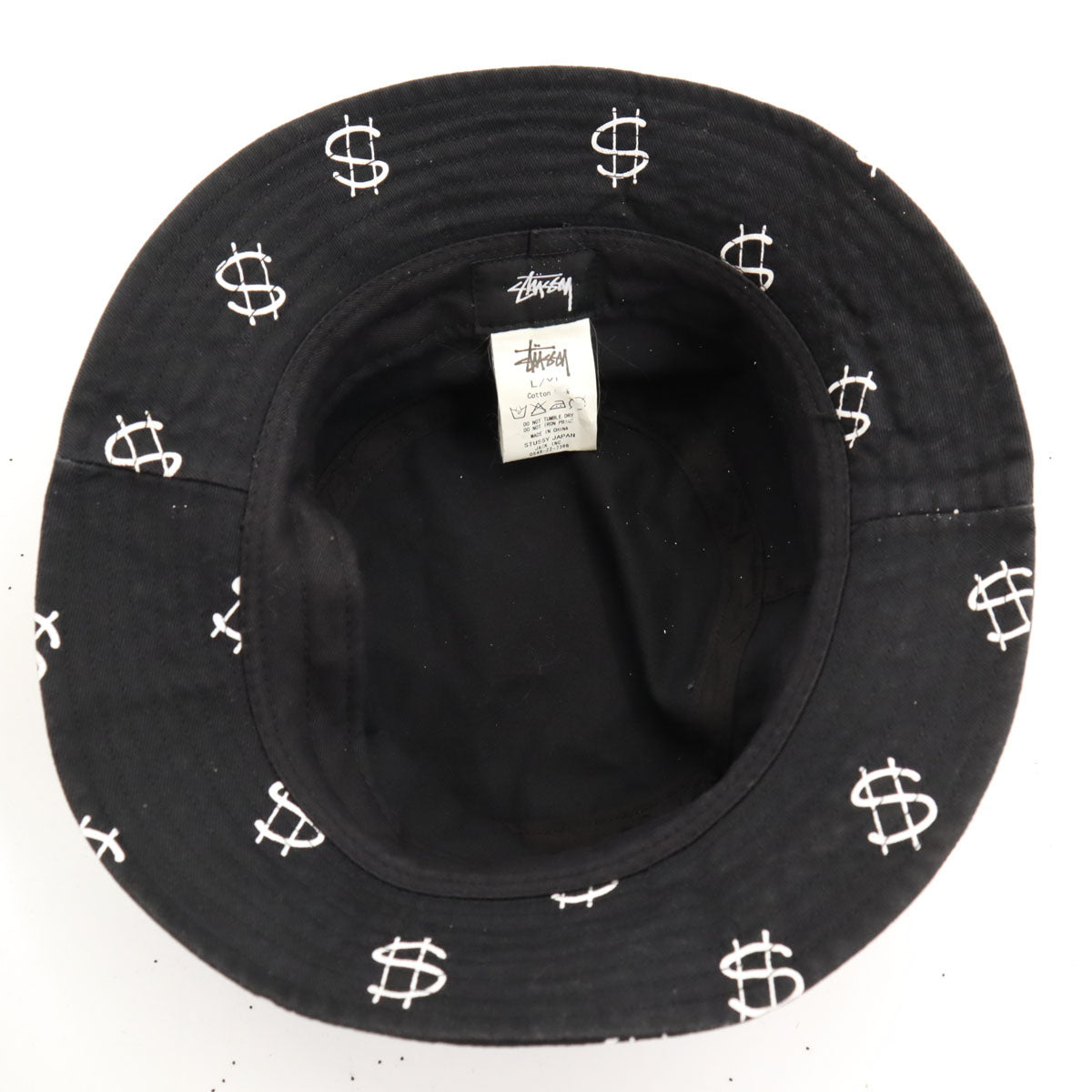 STUSSY ステューシー 総プリント バケット ハット L ブラック レディース