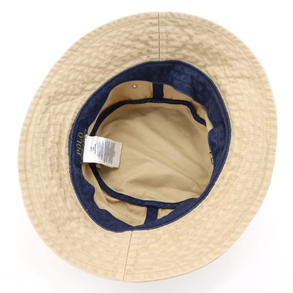POLO RALPH LAUREN ポロラルフローレン ポロベア刺繍 バケット ハット S-M ベージュ 帽子 メンズ
