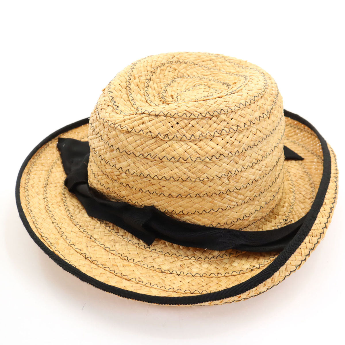 CA4LA カシラ 日本製 ストロー ハット ベージュ系 麦わら帽子 レディース