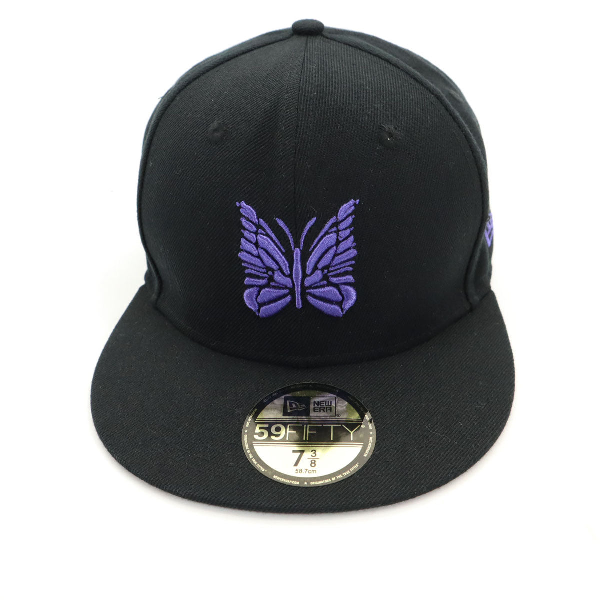 NEW ERA ニューエラ NEEDLES ニードルズ コラボ 59FIFTY キャップ 7 3/8 ブラック 帽子 メンズ