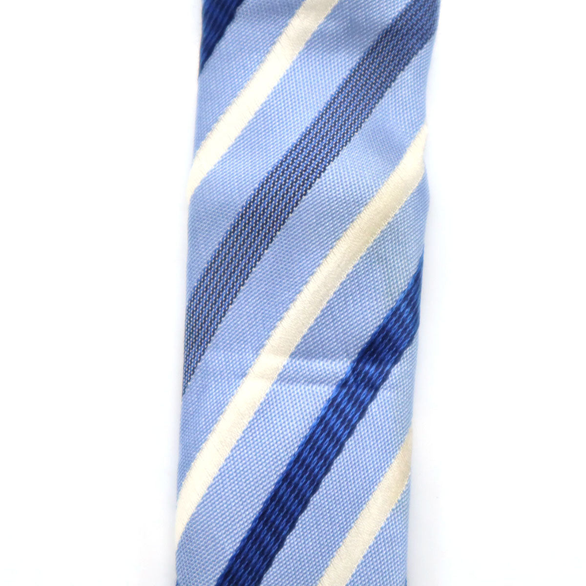 BURBERRY BLACK LABEL バーバリーブラックレーベル 日本製 シルク 斜ストライプ柄 ネクタイ ブルー系 三陽商会 メンズ