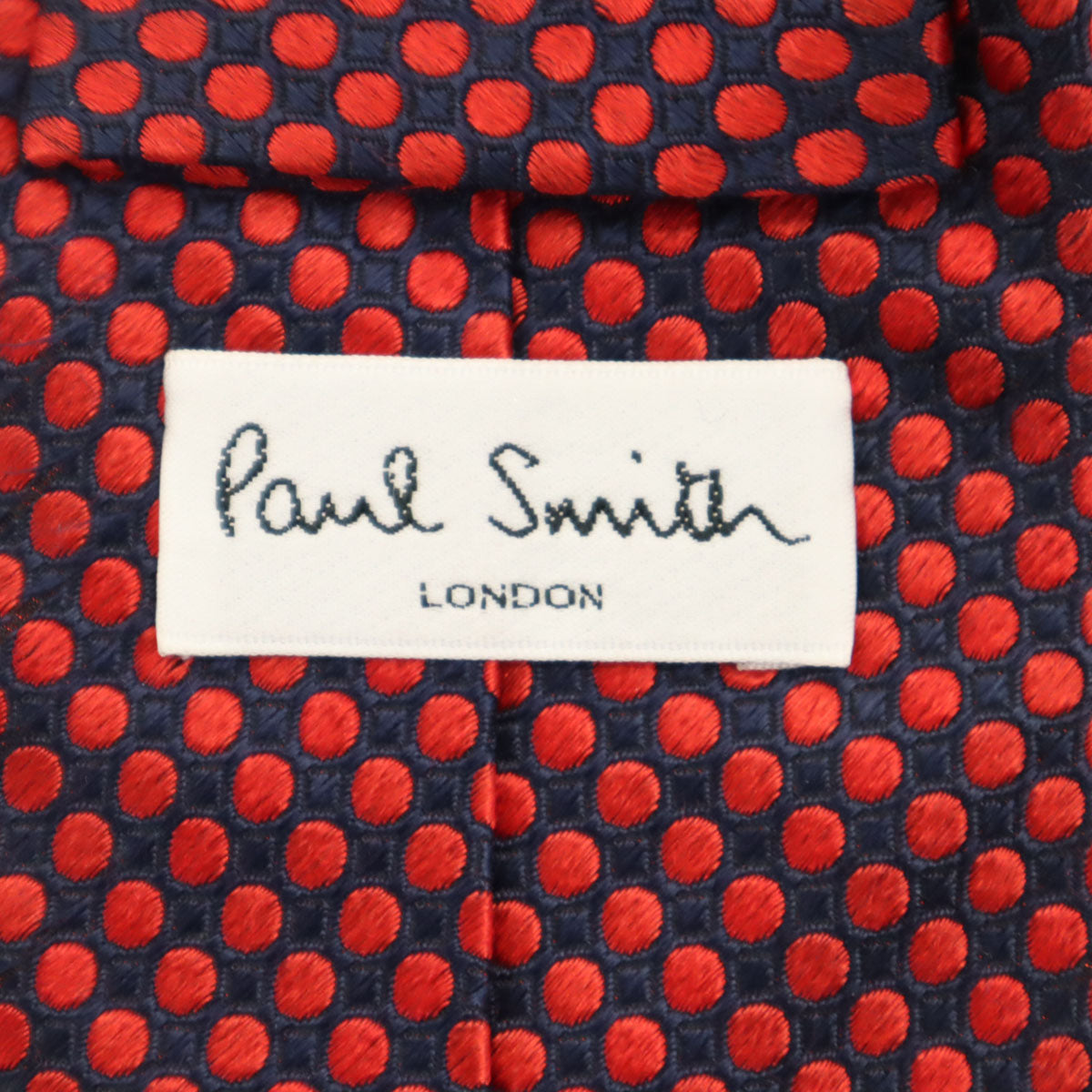 Paul Smith LONDON ポールスミス ロンドン バーズアイ柄 ネクタイ レッド メンズ