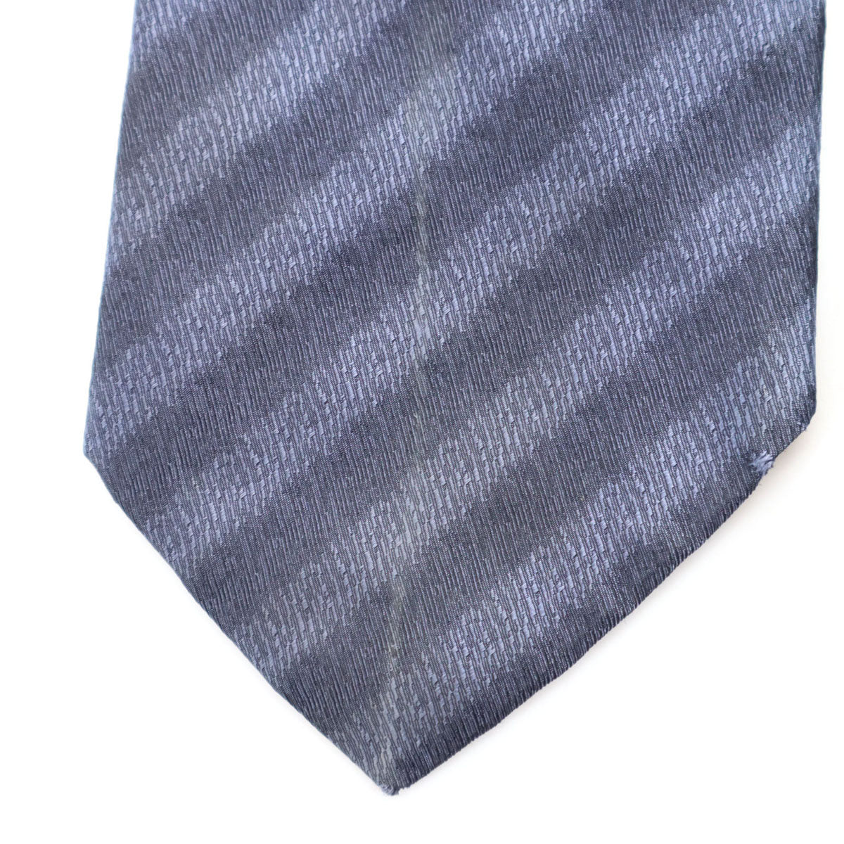 Christian Dior クリスチャンディオール フランス製 シルク 斜ストライプ柄 ネクタイ ネイビー メンズ