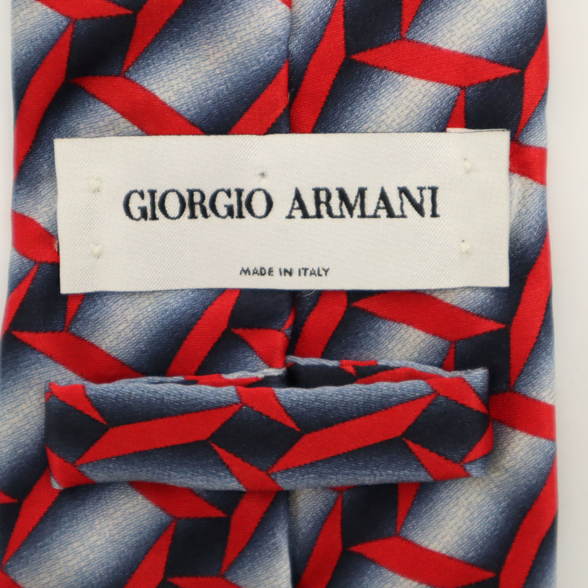 GIORGIO ARMANI ジョルジオアルマーニ イタリア製 シルク 総柄 ネクタイ レッド メンズ
