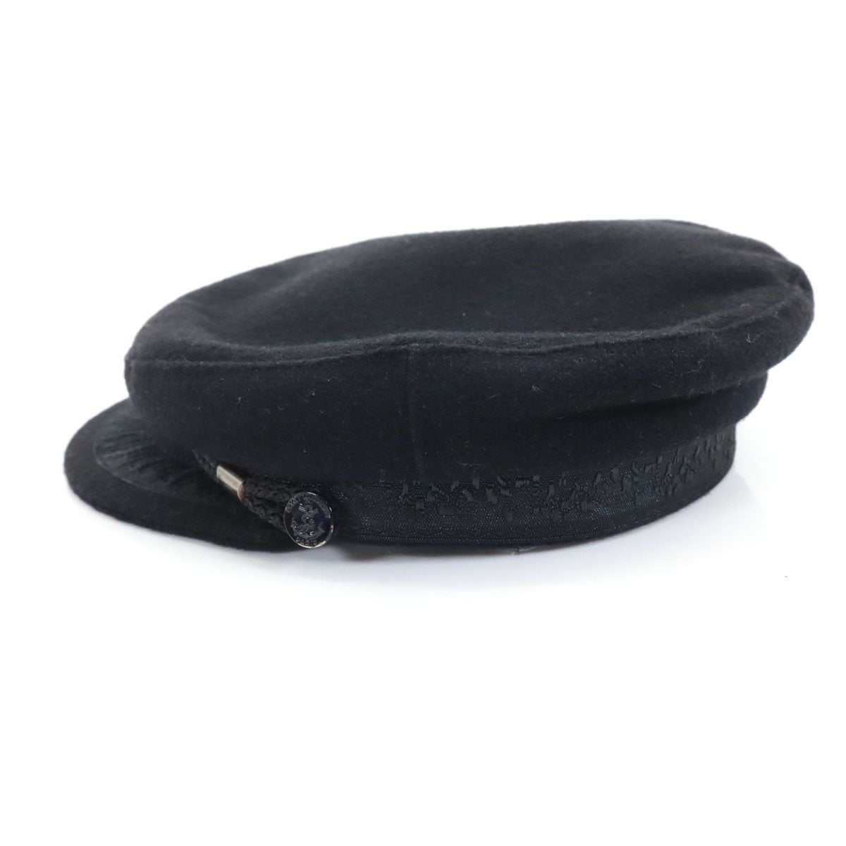 SAINT LAURENT サンローラン フランス製 キャスケット 60 ブラック 帽子 レディース