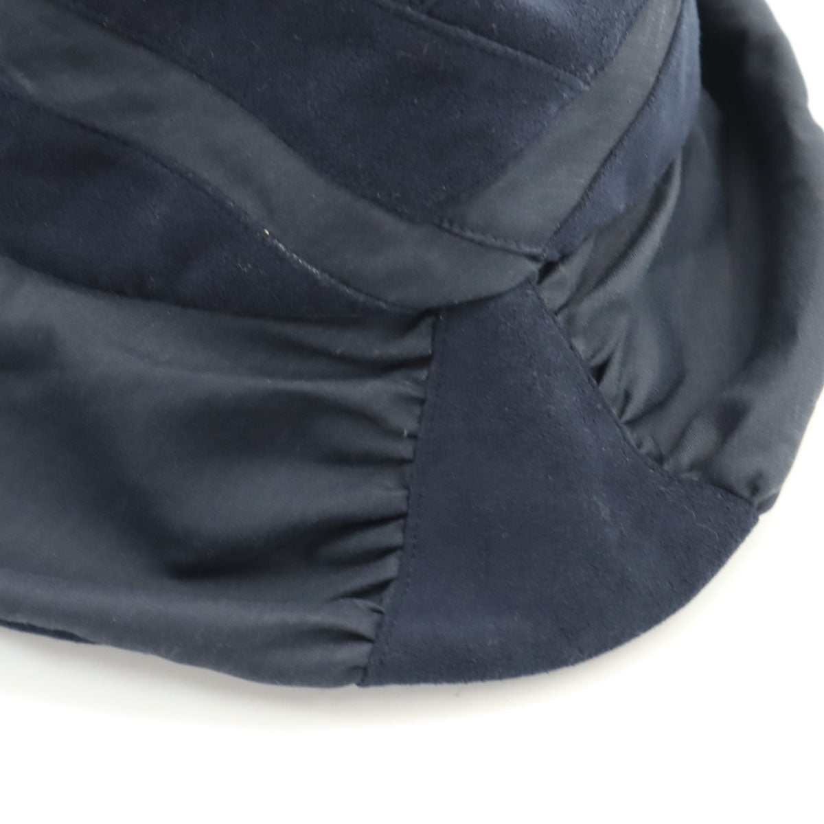 LANVIN COLLECTION ランバン コレクション 日本製 フェイクスエード バケット ハット M-S ネイビー 帽子 レディース