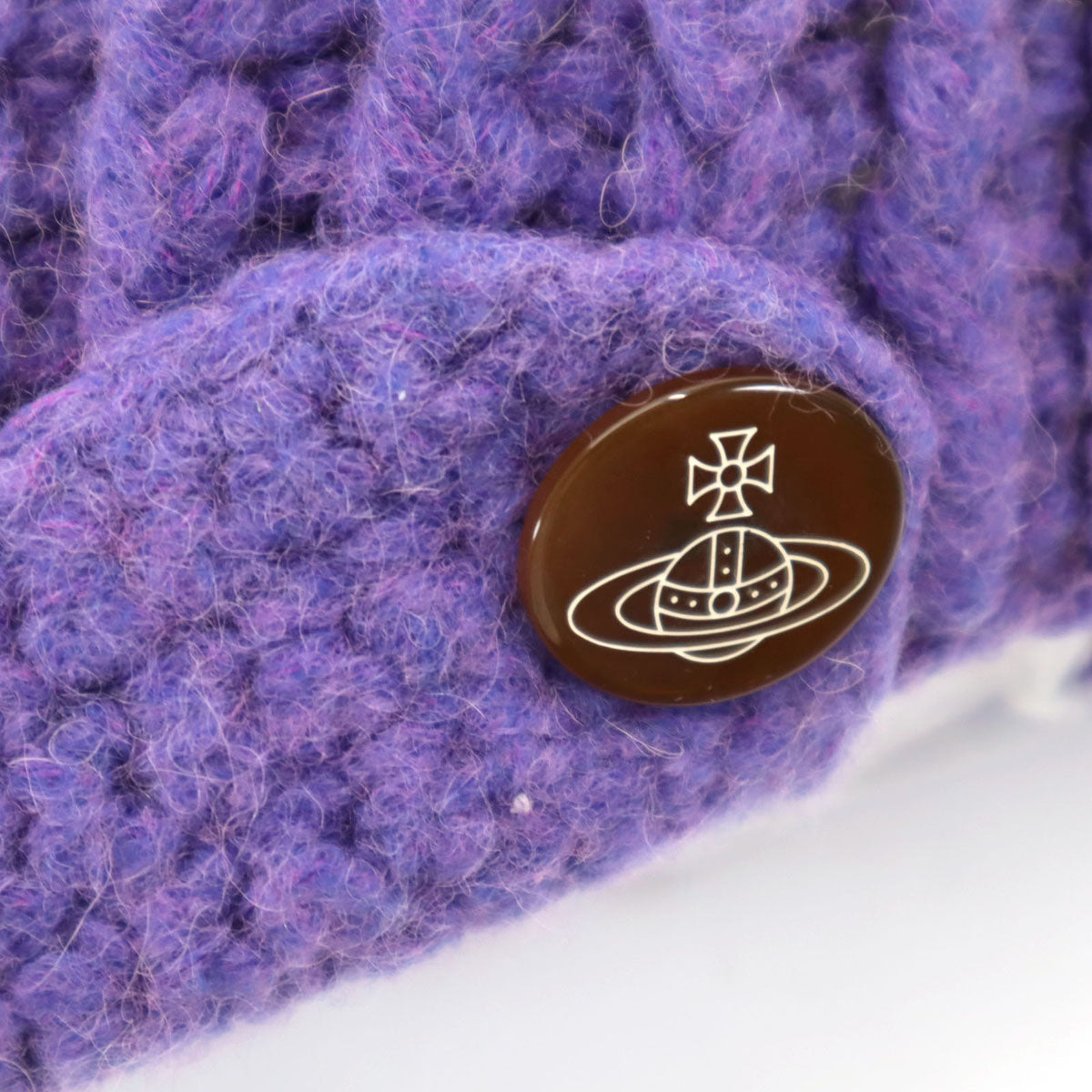 Vivienne Westwood ACCESSORIES ヴィヴィアンウエストウッド アクセサリー 日本製 ニットキャップ パープル ビーニー ボンボン レディース